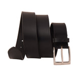 Genuine Full Grain Leather Belt - Single Side Black - 1253BL