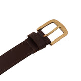 Genuine Full Grain Leather Belt - Single Side Brown - 1253BR