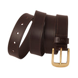 Genuine Full Grain Leather Belt - Single Side Brown - 1253BR