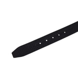 Genuine Full Grain Leather Belt - Basket Black - 1506BL