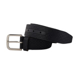 Genuine Full Grain Leather Belt - Basket Black - 1506BL
