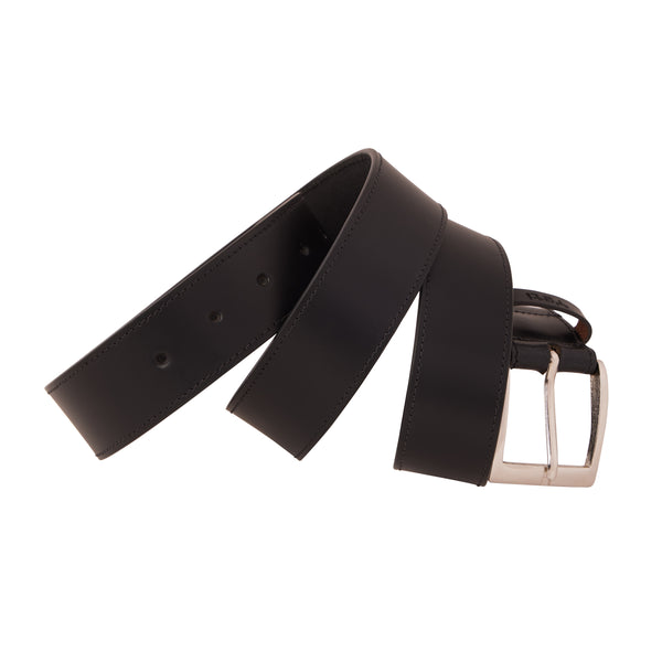 Genuine Full Grain Leather Belt - Casual Black - 1507BL