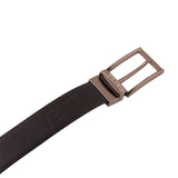 Genuine Full Grain Leather Belt - Cow Print -  Black / Tan Reversible - 1707BLTN