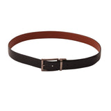 Genuine Full Grain Leather Belt - Cow Print -  Black / Tan Reversible - 1707BLTN