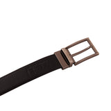 Genuine Full Grain  Leather Belt - Buffalo Print Black / Cognac Reversible - 1709BLCN