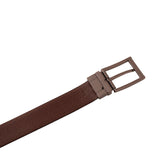 Genuine Full Grain  Leather Belt - Buffalo Print Black / Cognac Reversible - 1709BLCN