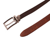 Genuine Full Grain Leather Belt - Crocodile Print - Tan / Brown Reversible - 1711TNBR