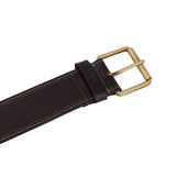 Genuine Full Grain Leather Belt - Contrast Stitching Brown - 1750BR