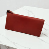 Genuine Leather Zip Around Travel Wallet - Tan