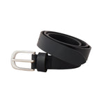 Genuine Full Grain Leather Belt - Woman's Classic Black - 2300BL