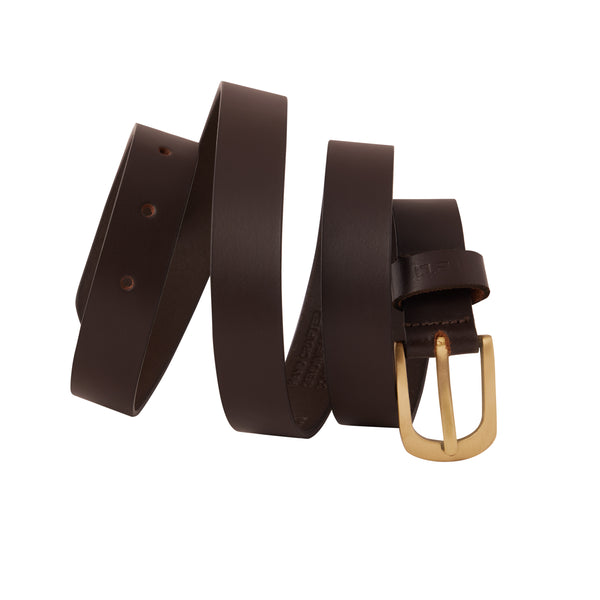 Genuine Full Grain Leather Belt - Woman's Classic Brown - 2300BR