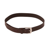 Genuine Full Grain Leather Belt - Two Tone Brown - Silver - 3401BR