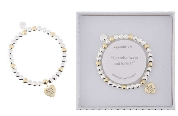 Equilibrium Bracelet Silver Plated - Friends Always and Forever