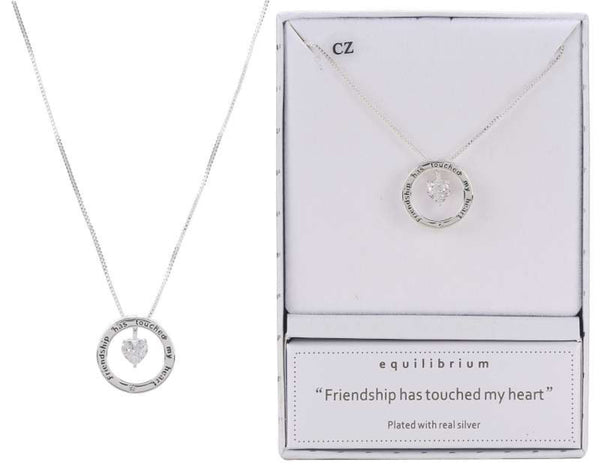 Equilibrium Silver Plated Necklace - Friendship