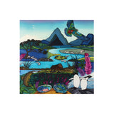 Jo May Textured South Island Scenery - 3D Cork Backing Ceramic Tile - Wall Hanging