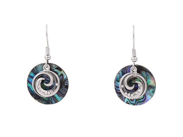 Kiwicraft Paua Earring - Koru with Box