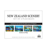 Jo May Native NZ Scenery Set of 4 Plastic Placemats (Heatproof and Waterproof)