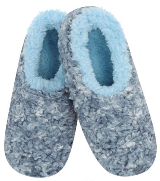Slumbies - Women's Small Curly Sue Aqua Blue Foot Covering