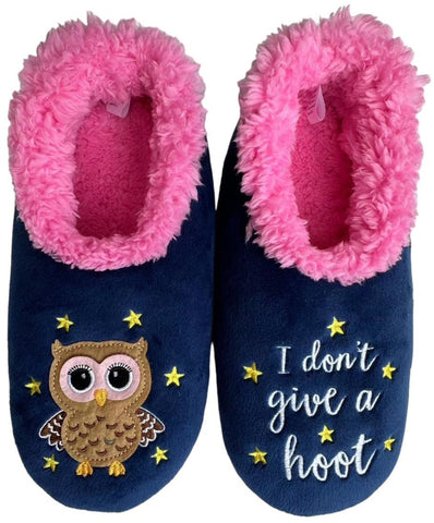 Slumbies - Women's Large Simply Pairables I Don't Give A Hoot Foot Covering