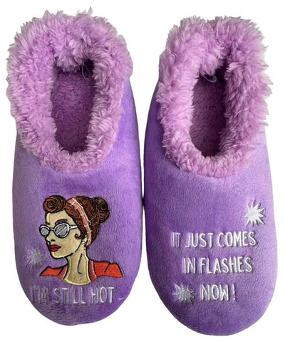 Slumbies - Women's Large Simply Pairables I'm Still Hot - It Just Comes In Flashes Foot Covering