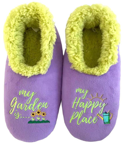 Slumbies - Women's Large Simply Pairables My Garden Is My Happy Place Foot Covering