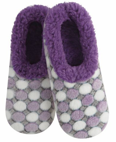 Slumbies - Women's Medium Spot The Dot Purple Foot Covering