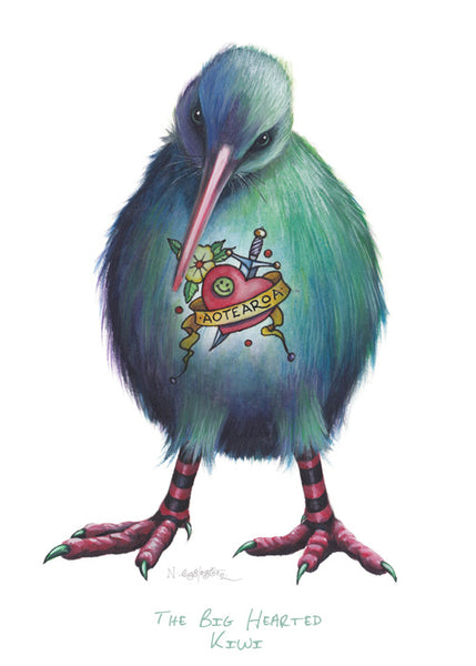 Pikitia Tea Towel - Big Hearted Kiwi