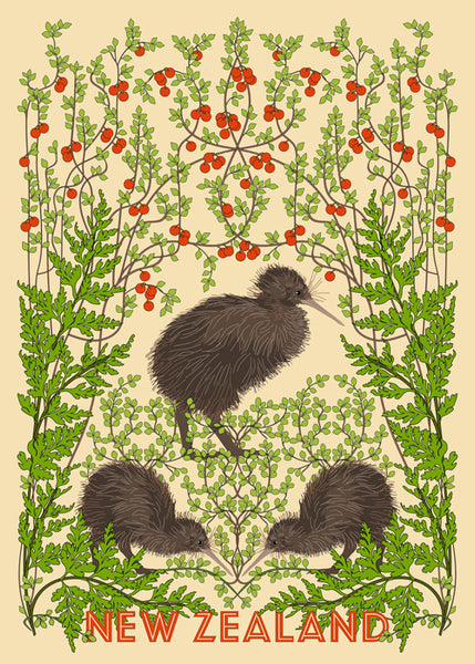 Pikitia Tea Towel - Kiwi