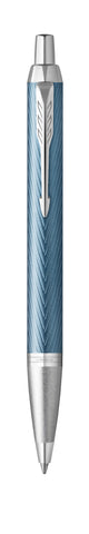 Parker IM Premium Blue Grey Chrome Trim Ballpoint Pen