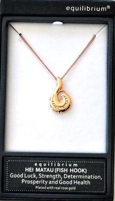 HOOK NECKLACE - EQUILIBRIUM ROSE GOLD PLATED