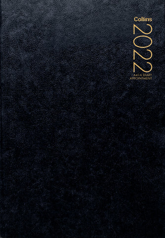 COLLINS DIARY A41A BLACK APPOINTMENT EVEN YEAR