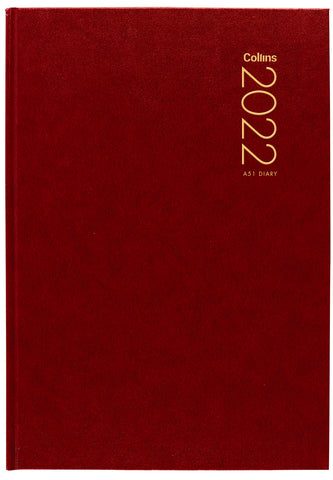 COLLINS DIARY A51 RED EVEN YEAR