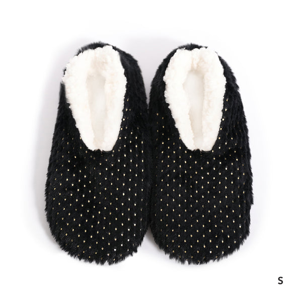 Sploshies - Women's Medium Metallic Black Foot Covering Slipper