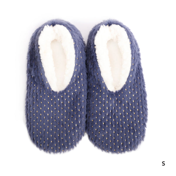 Sploshies - Women's Large Metallic Navy Foot Covering Slipper