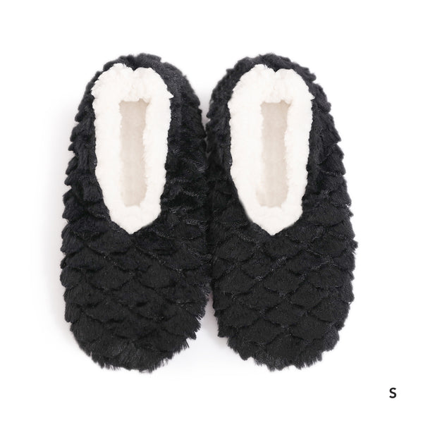 Sploshies - Women's Small Petals Black Foot Covering Slipper