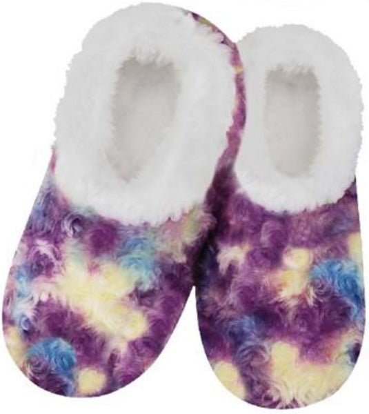 Slumbies - Women's Extra Large Tie Dye Purple Foot Covering