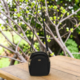 Woman's Genuine Leather Mini Rucksack - Black