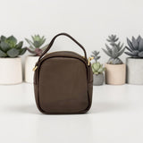 Woman's Genuine Leather Mini Rucksack - Brown