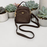 Woman's Genuine Leather Mini Rucksack - Brown