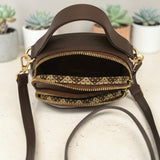 Woman's Genuine Leather Mini Rucksack - Cognac