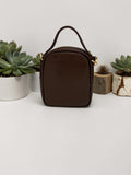 Woman's Genuine Leather Mini Rucksack - Cognac