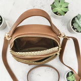 Woman's Genuine Leather Mini Rucksack - TAN