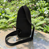 Woman's Genuine Leather Crossbody Sling Bag - Black