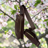 Woman's Genuine Leather Crossbody Sling Bag - Cognac