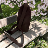 Woman's Genuine Leather Crossbody Sling Bag - Cognac
