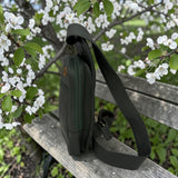 Woman's Genuine Leather Crossbody Sling Bag - Green