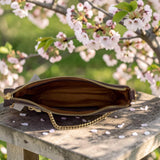Woman's Genuine Leather Mini Crossbody Purse - Cognac