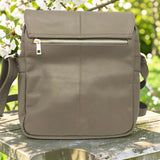 Woman's Genuine Leather Shoulder Messenger Bag - Grey