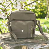 Woman's Genuine Leather Shoulder Messenger Bag - Grey