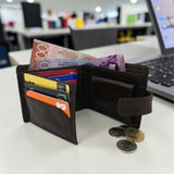 Men’s Everyday Button Tab Wallet - Brown